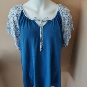 Susan Graver Blue Top